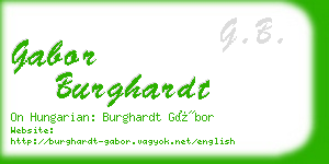 gabor burghardt business card